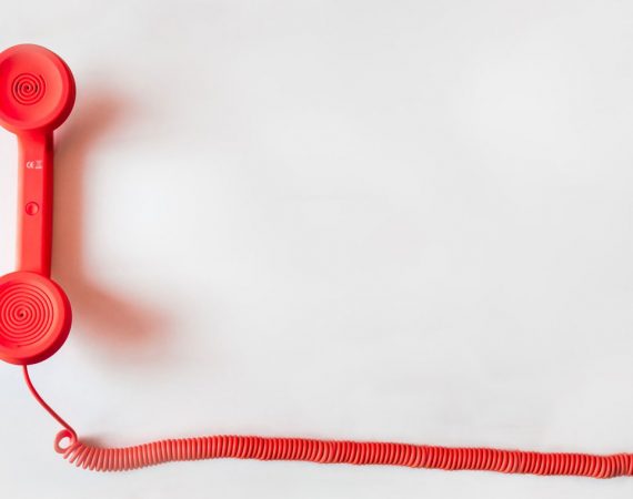 red phone with cord